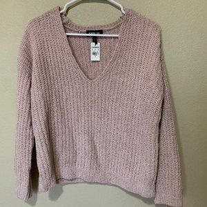 Express Women's Size Small Pink V-Neck Sweater